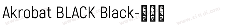 Akrobat BLACK Black字体转换